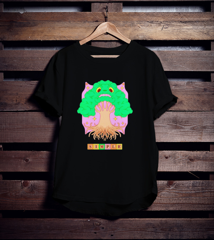 Simple Tree World Blocks Bright T-Shirt