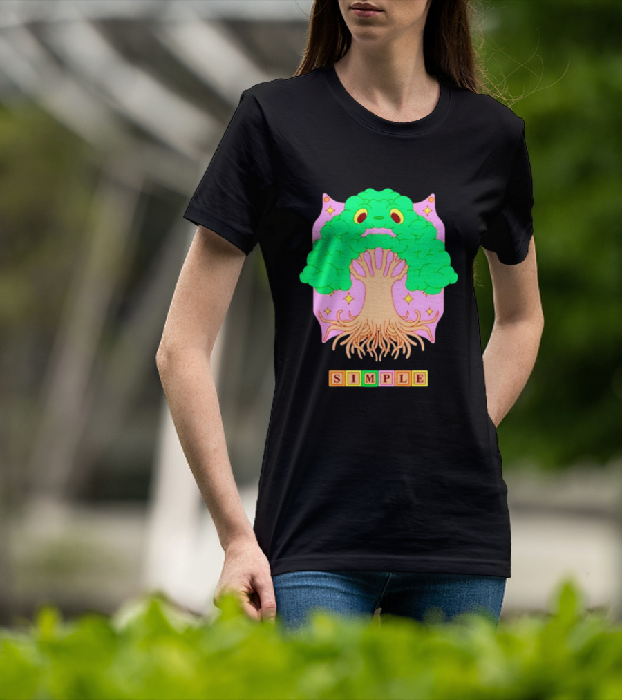 Simple Tree World Blocks Bright T-Shirt