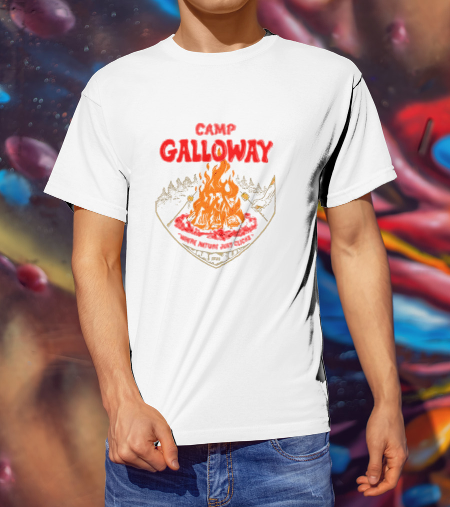 Camp Galloway When Nature Just Clicks 1985 Fire And Mountains T-Shirt