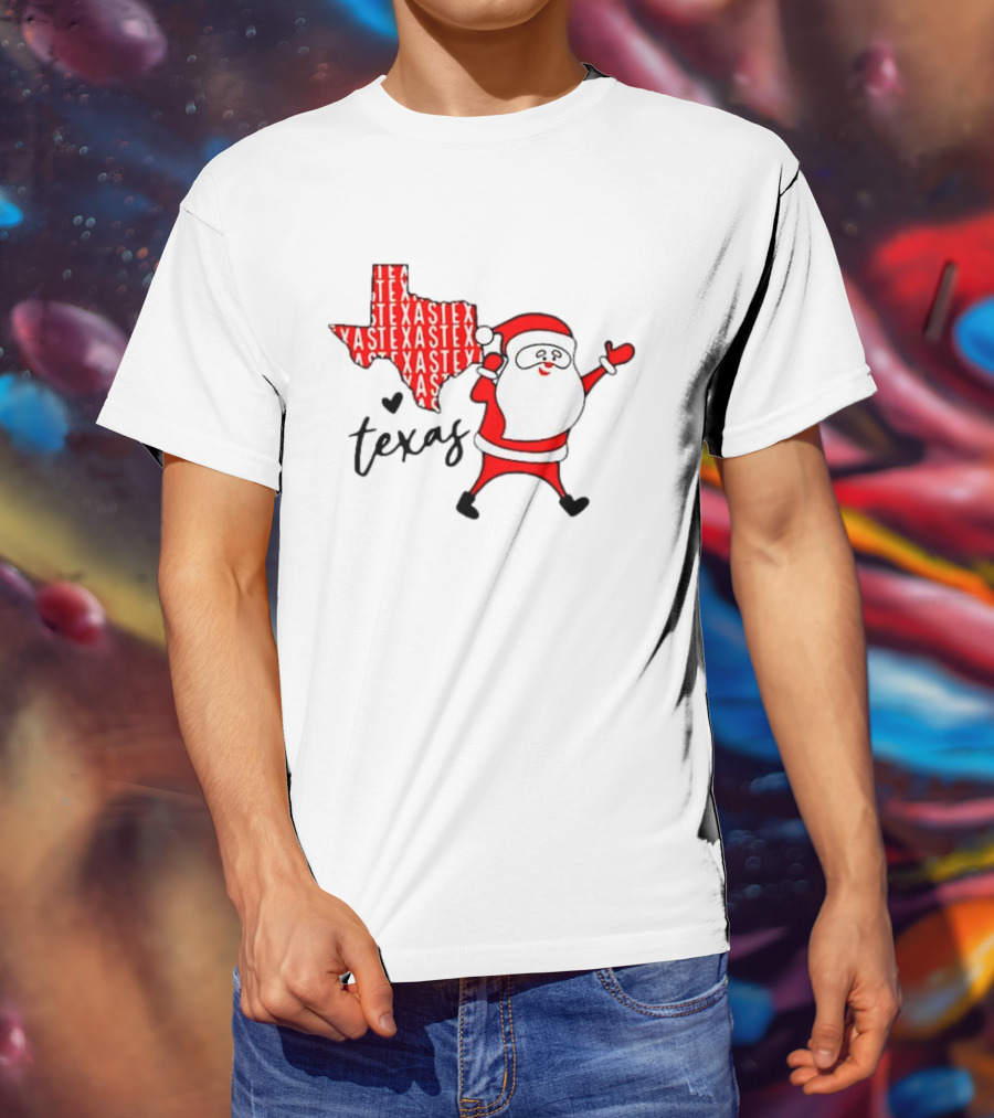 Texas Santa Claus Christmas Cheer T-Shirt
