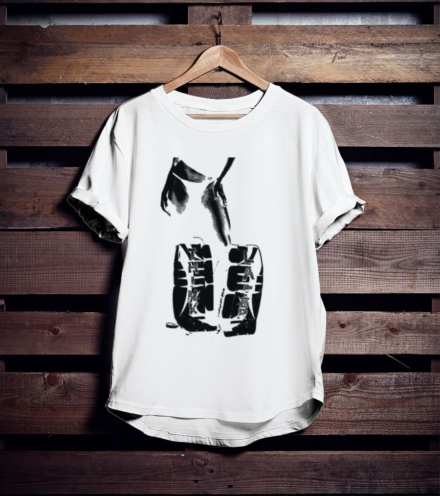 Tatemcrae Think Later Bold Legs Striking Pose In Monochrome T-Shirt