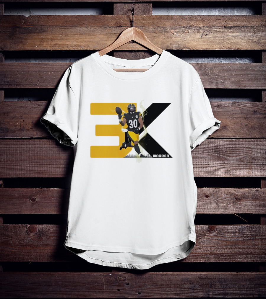 Jaylen Warren 3K 30 Pittsburgh Steelers T-Shirt