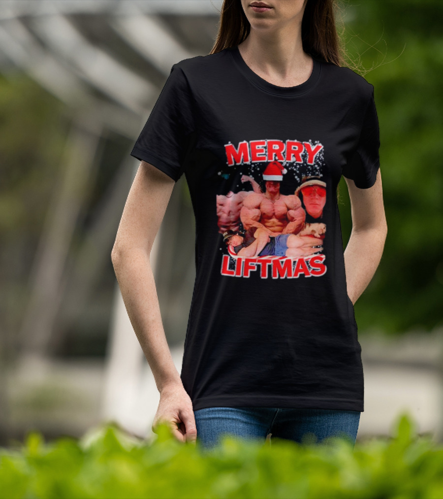 Merry Liftmas Sam Sulek Santa Memes Bodybuilding Humor T-Shirt