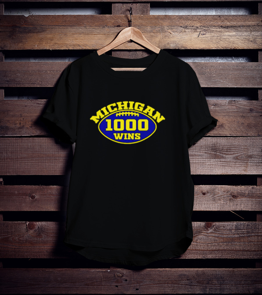 Michigan Wolverines 1000 Wins Football T-Shirt