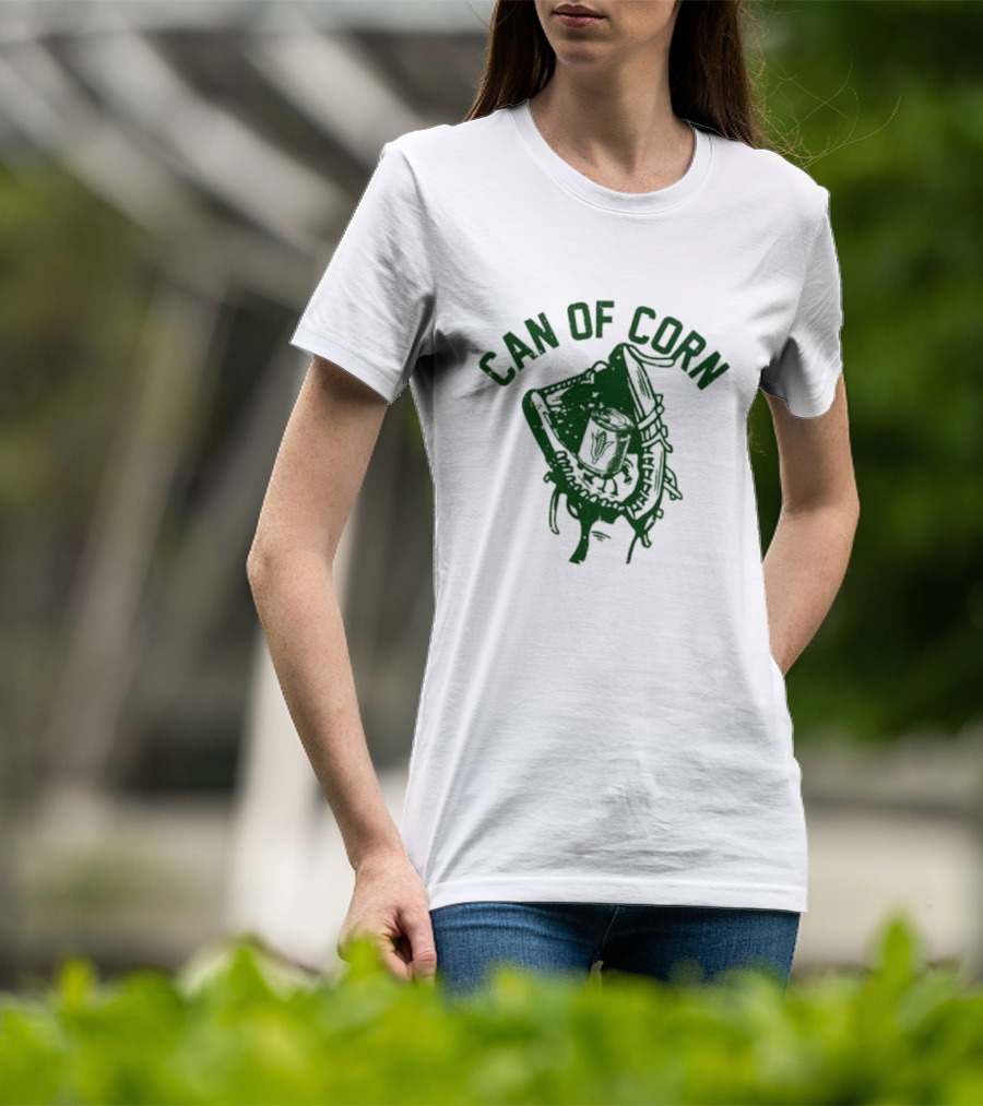 Can Of Corn Baseball Glove T-Shirt
