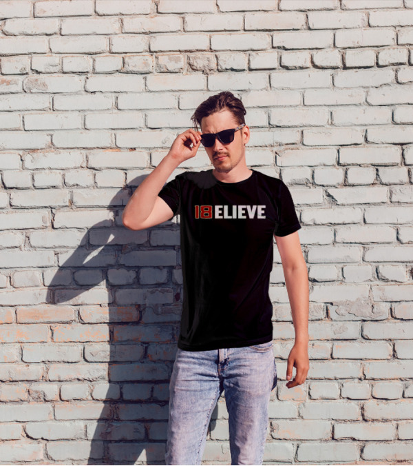 Jordan Travis 18 Believe Football Motivation T-Shirt
