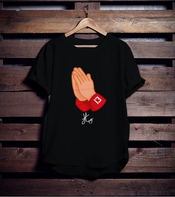 Jordan Travis College Praying Hand Number 13 T-Shirt