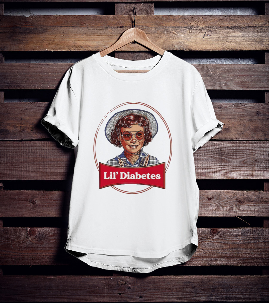 Lil’ Diabetes Retro Kid With Hat And Glasses T-Shirt
