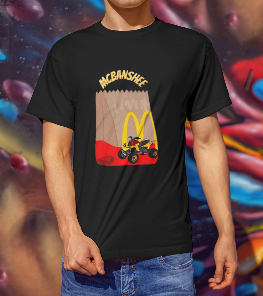 MCBANSHEE Logo Bag With Yellow Quad Bike And McDonald's Arches T-Shirt