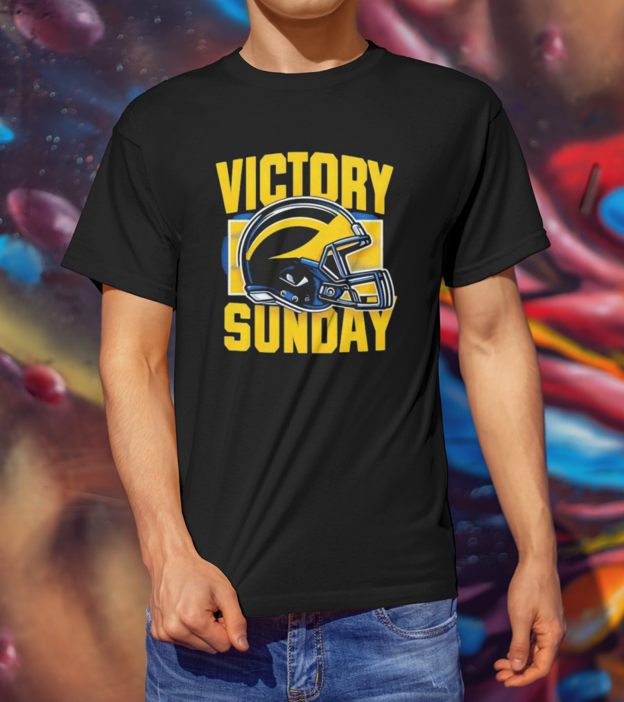 Victory Sunday Michigan Helmet T-Shirt