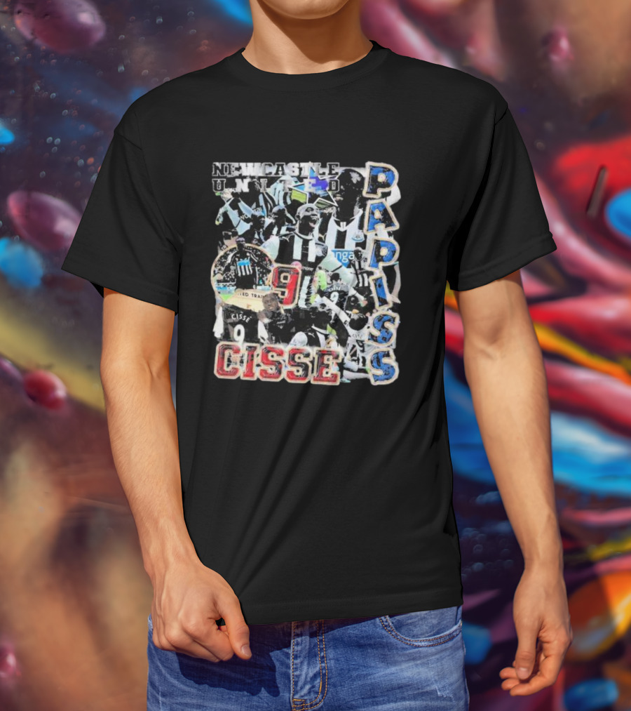 Newcastle United Papiss Cisse 9 Football Celebration Collage T-Shirt