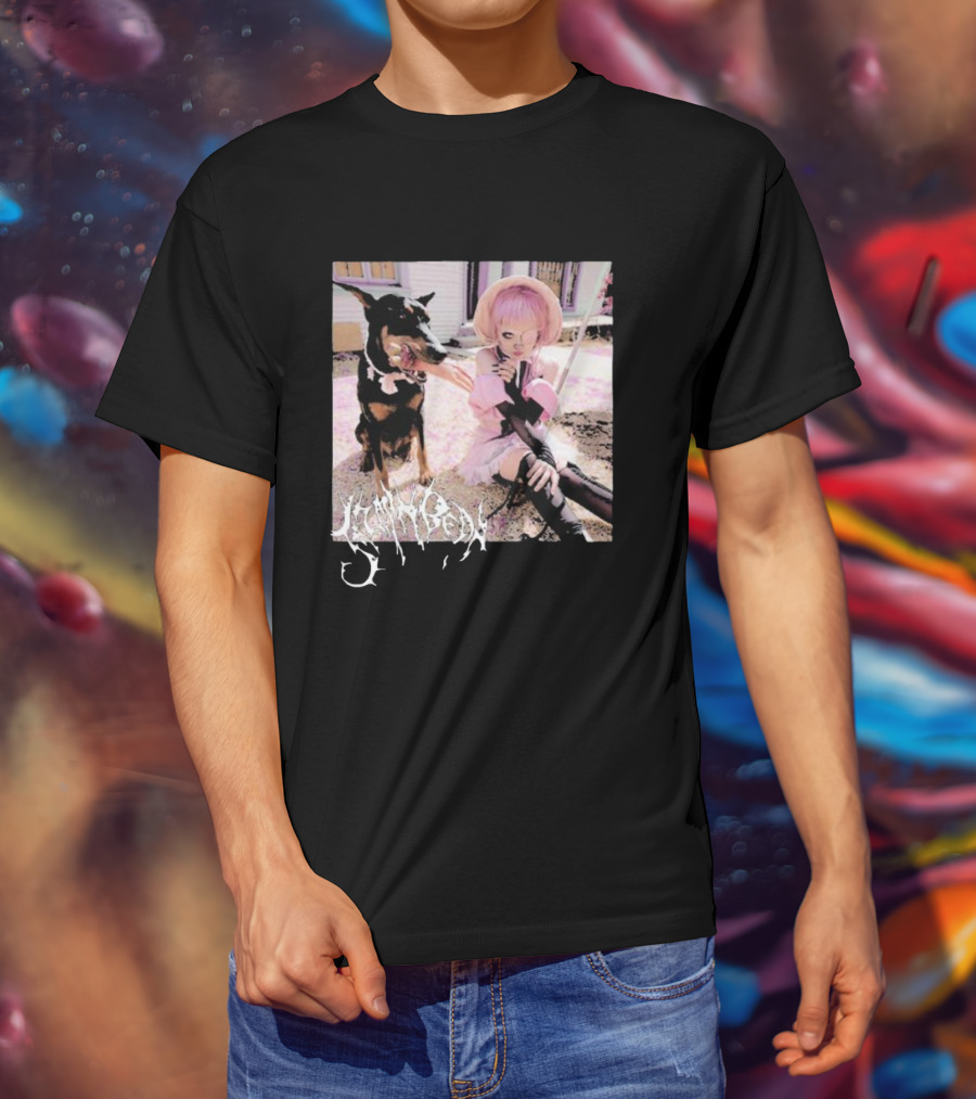 Jazmin Bean Yandere Aesthetic Pink Wig Dog T-Shirt
