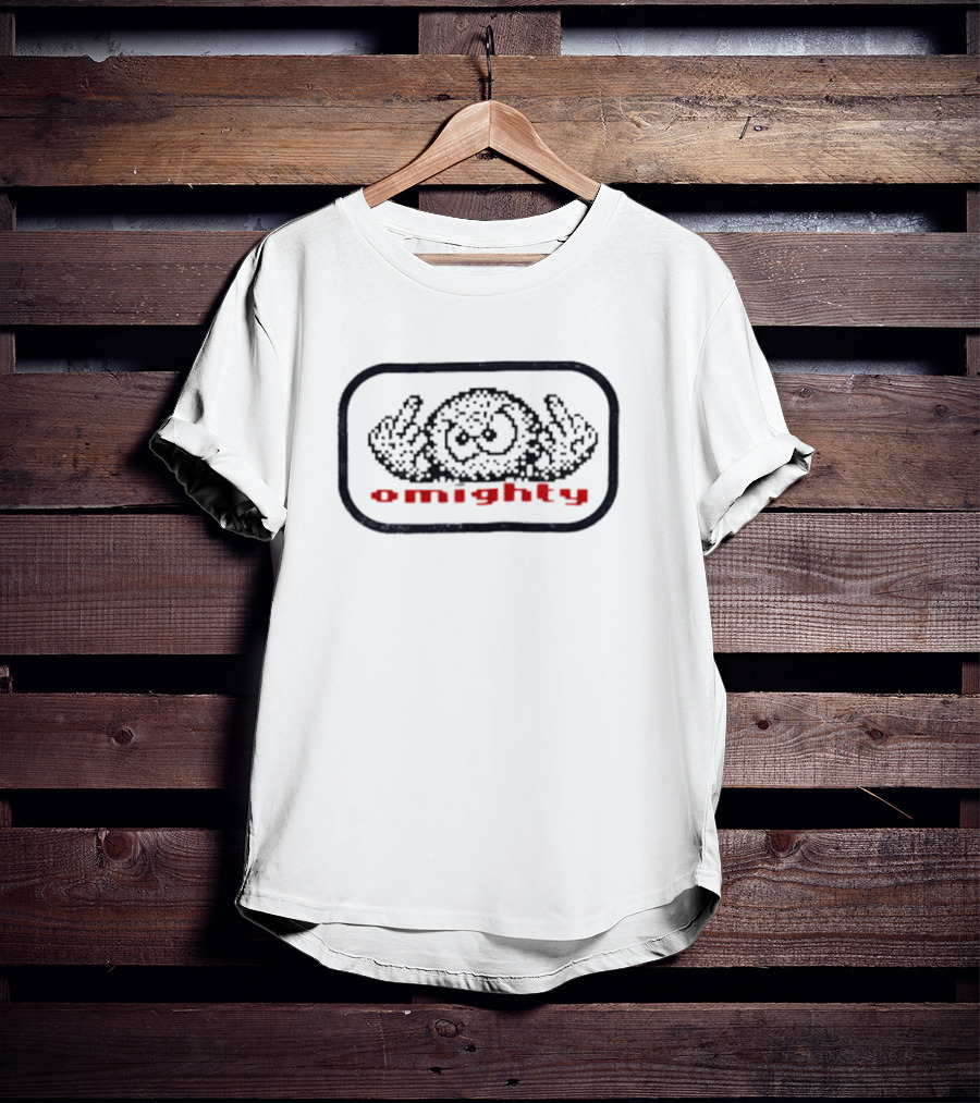 Omighty Double Middle Fingers Iconic Pixel T-Shirt