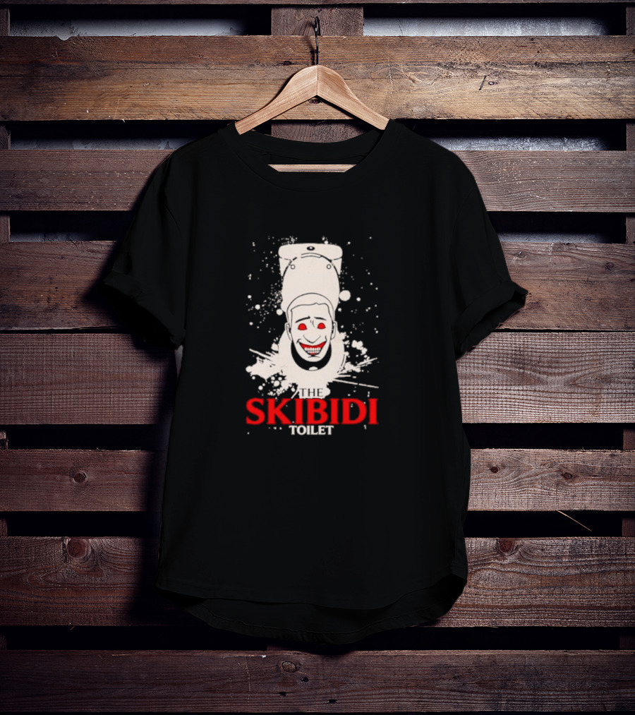 THE SKIBIDI TOILET CREEPY FACE SPLATTER T-Shirt