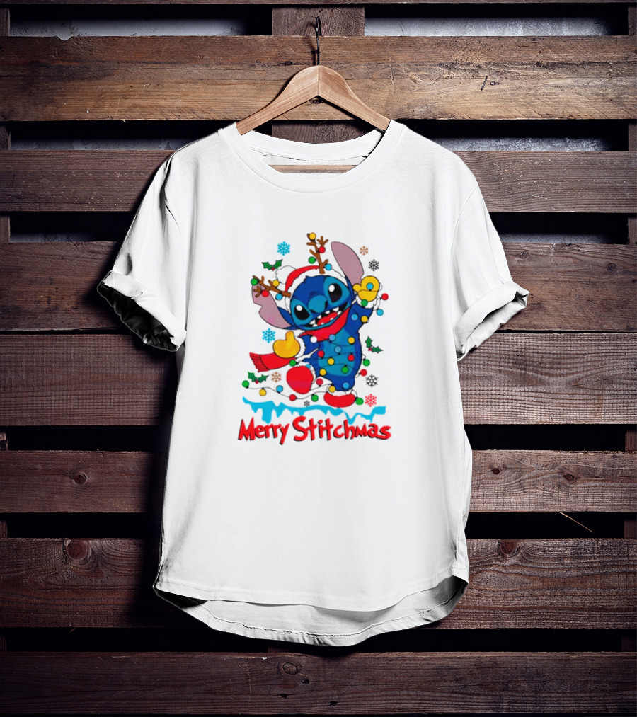 Merry Stitchmas Santa Merry Christmas Stitch T-Shirt