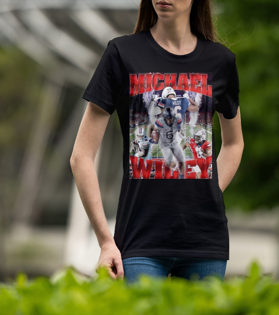 Michael Wiley Arizona Wildcats Football Dynamic On-Field Action T-Shirt