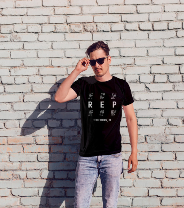 Run Rep Row Tenleytown DC Fitness Spirit T-Shirt