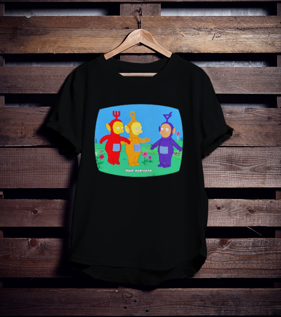 Teletubbies Meet The Simpsons Hurt Everyone Scene T-Shirt