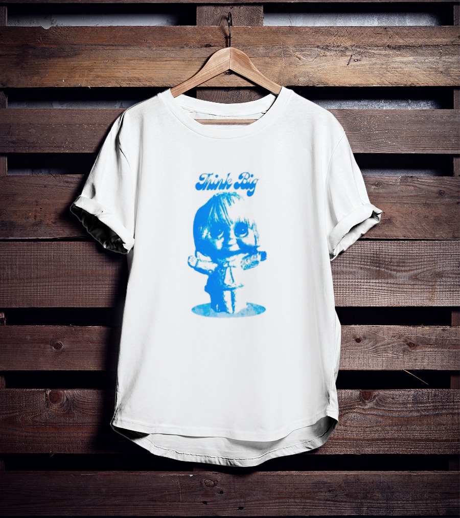 Think Big Blue Figurine With Large Eyes T-Shirt