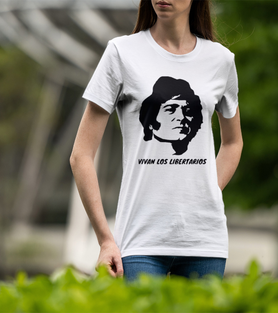 Vivan Los Libertarios Victor Jara Tribute Text T-Shirt