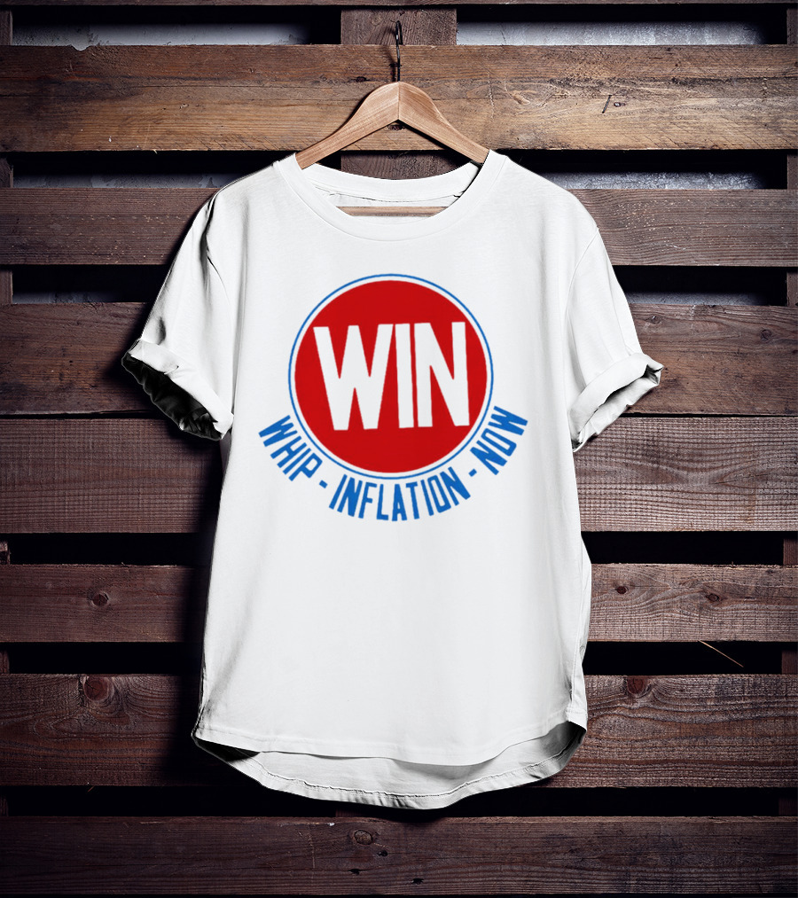 WIN Whip Inflation Now Retro Red Circle T-Shirt