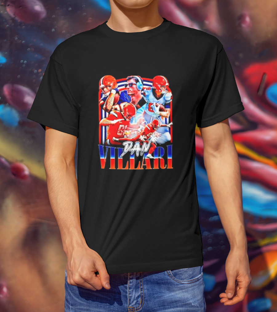 Syracuse University Dan Villari Football Action Collage T-Shirt