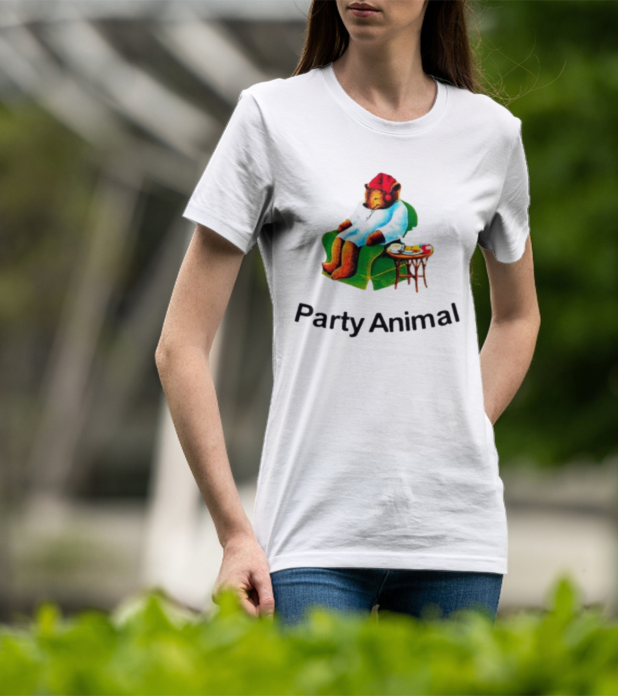 Bear In Red Hat And Robe Tea Party Animal T-Shirt