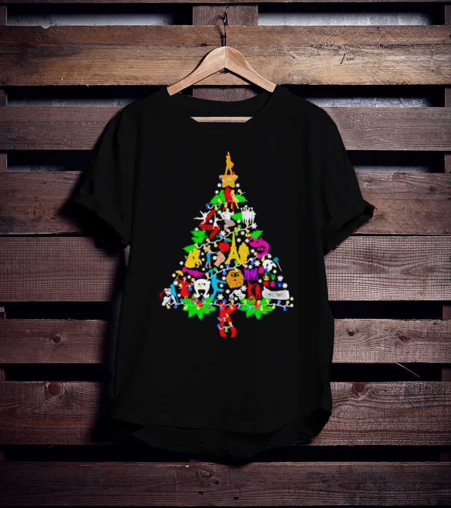 Broadway Musical Icons Christmas Tree T-Shirt