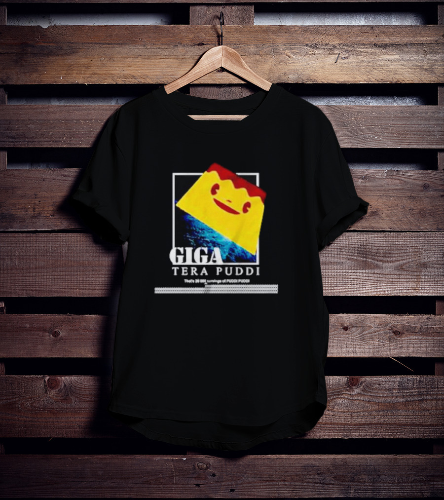 Giga Tera Puddi Earth Space Pudding Face T-Shirt