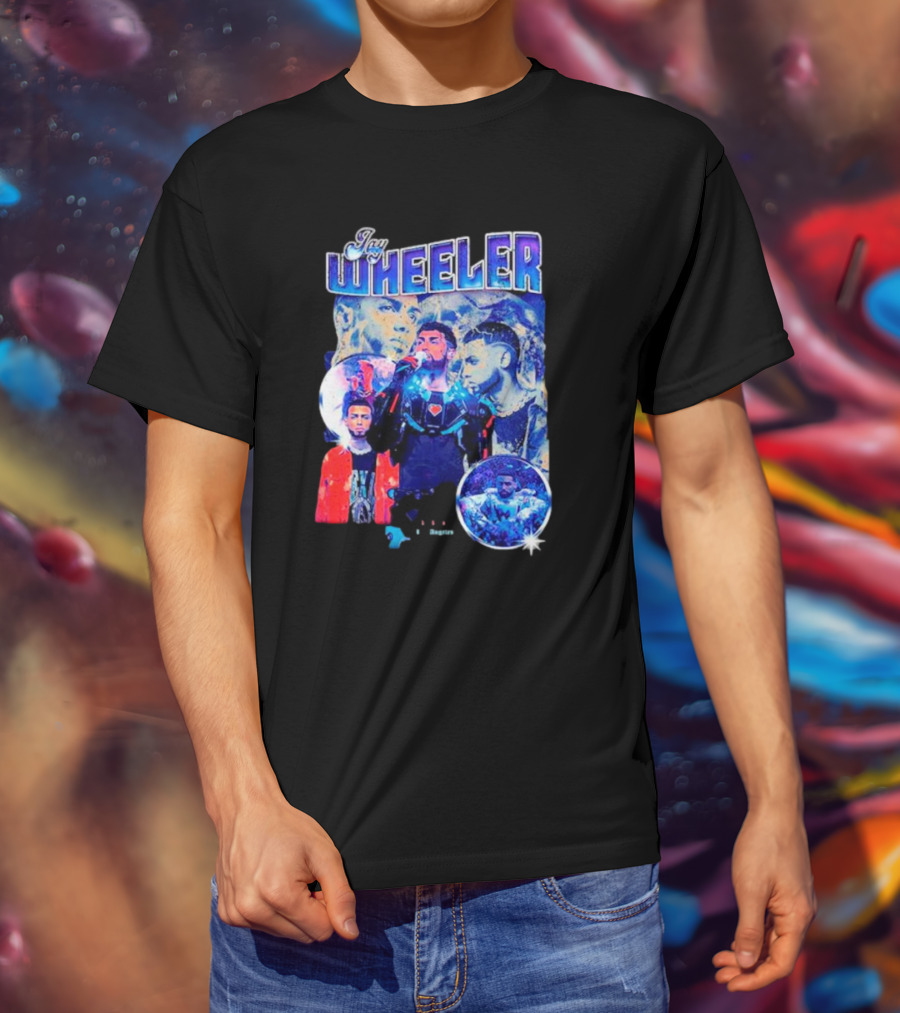 Jay Wheeler Multicolor Concert Collage And Portraits T-Shirt