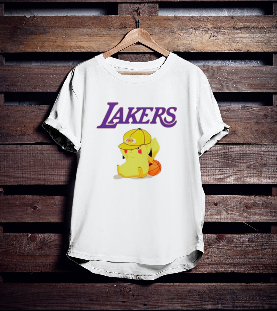 Lakers Pikachu Basketball Hat Combo T-Shirt