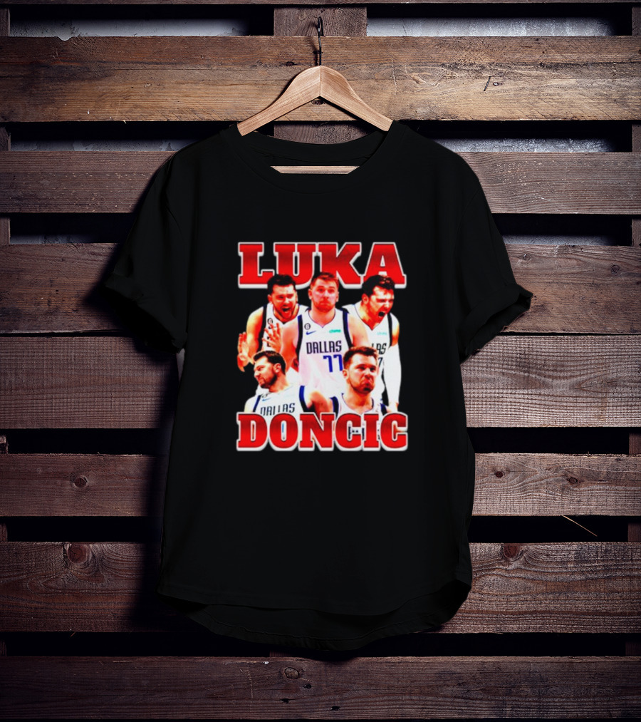Luka Doncic Dallas Basketball Player Collage T-Shirt