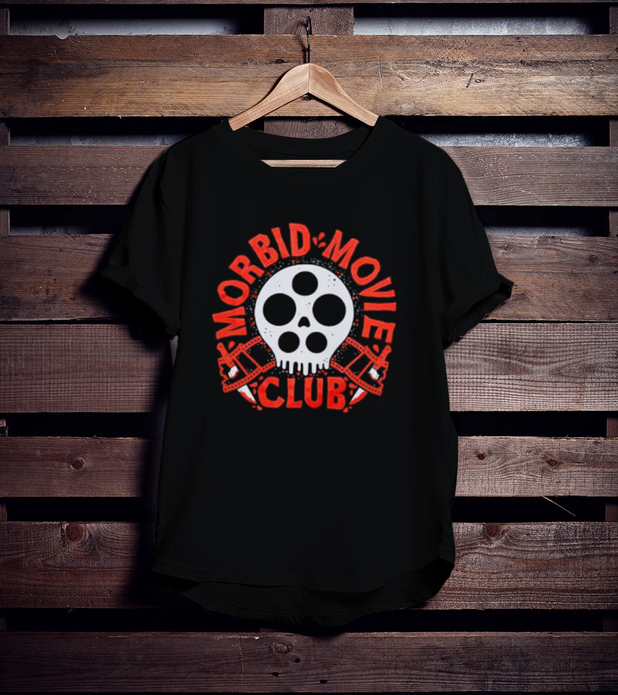 Morbid Movie Club Skull Film Reel Horror Aesthetic T-Shirt