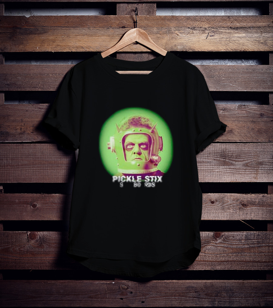 Pickle Stix Surfboards Spaceman Retro Sci-Fi Helmet T-Shirt