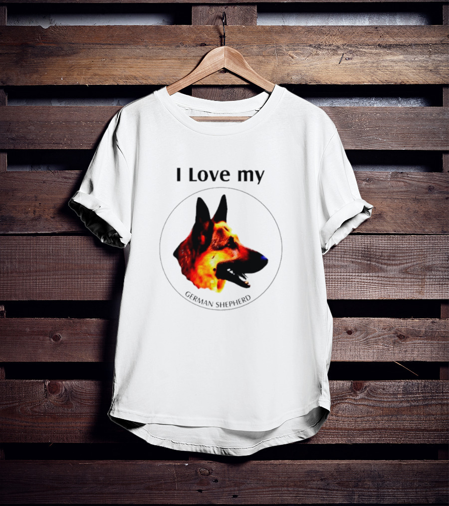 I Love My German Shepherd German Shepherd T-Shirt
