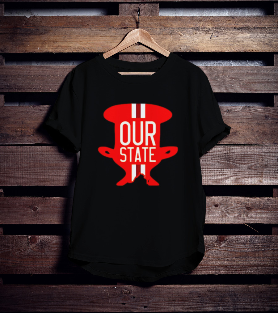 Our State Victory Celebration Red Trophy T-Shirt