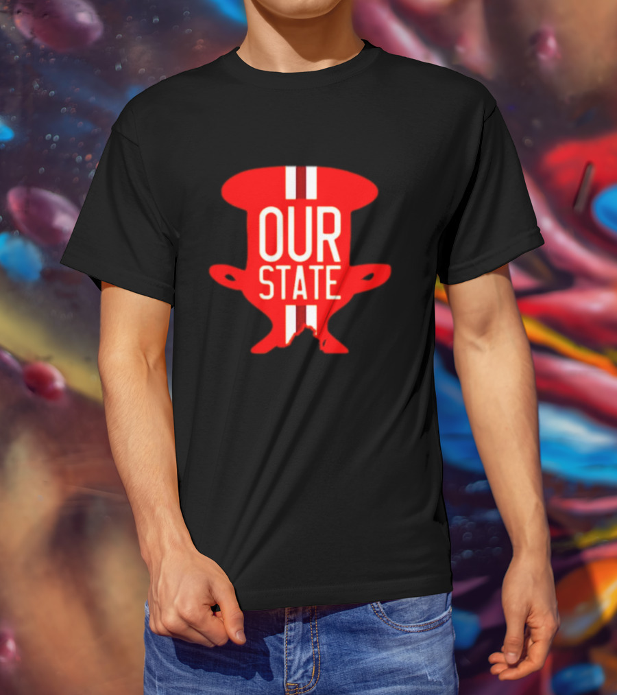 Our State Victory Celebration Red Trophy T-Shirt