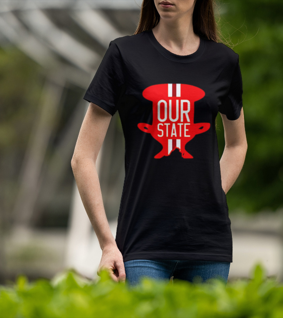 Our State Victory Celebration Red Trophy T-Shirt