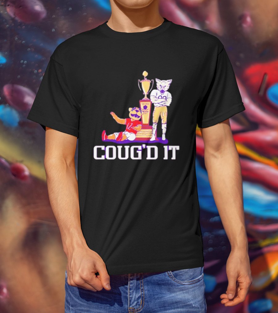 Washington Huskies Vs. Washington State Cougars Coug’d It Rivalry Trophy Victory T-Shirt