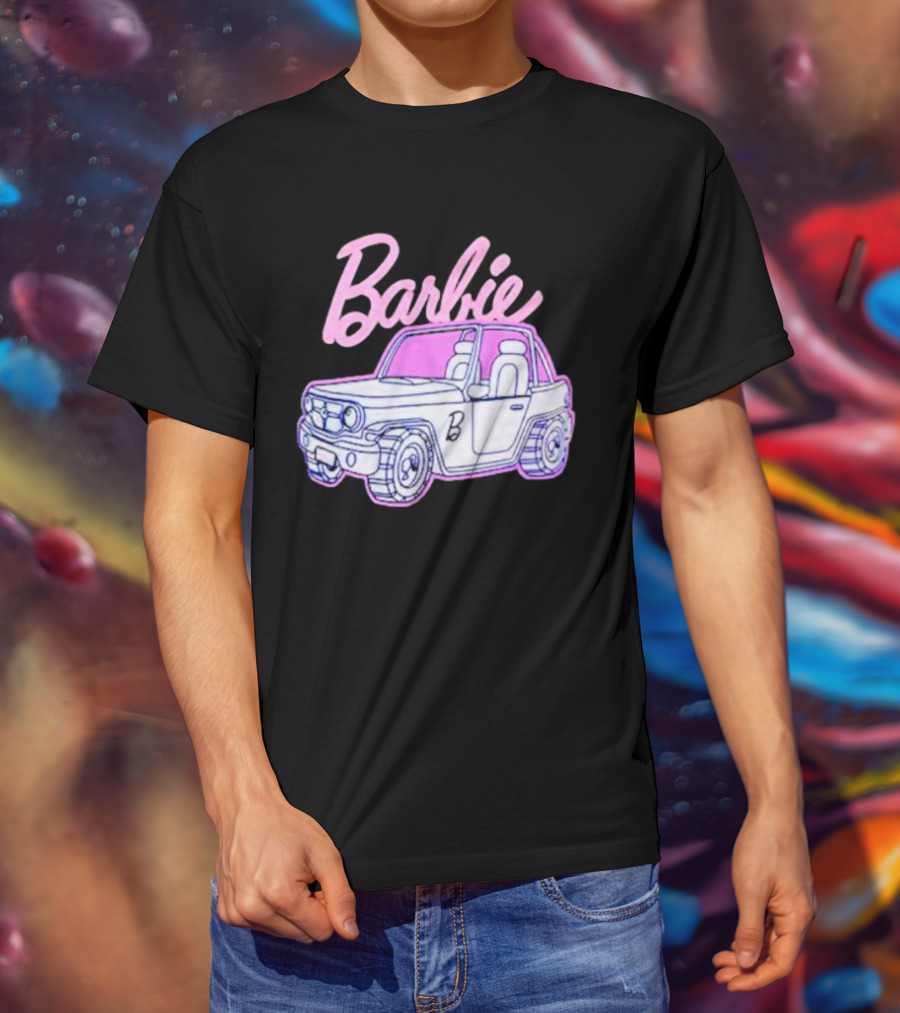 Barbie Beach Cruiser Car With Pink And White T-Shirt
