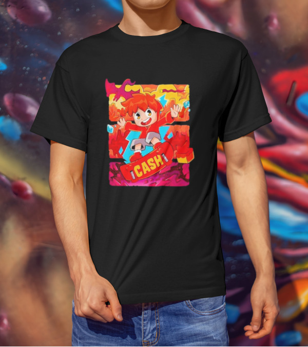 Cash And Nico Cash Red Hot Adventure With Skateboard And Dragons T-Shirt