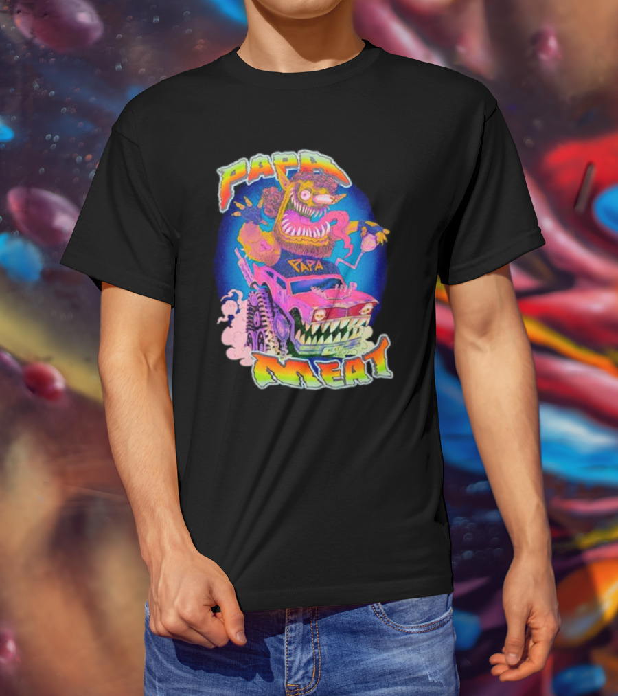 Papa Meat Wild Drive Monster Car Fantasy T-Shirt