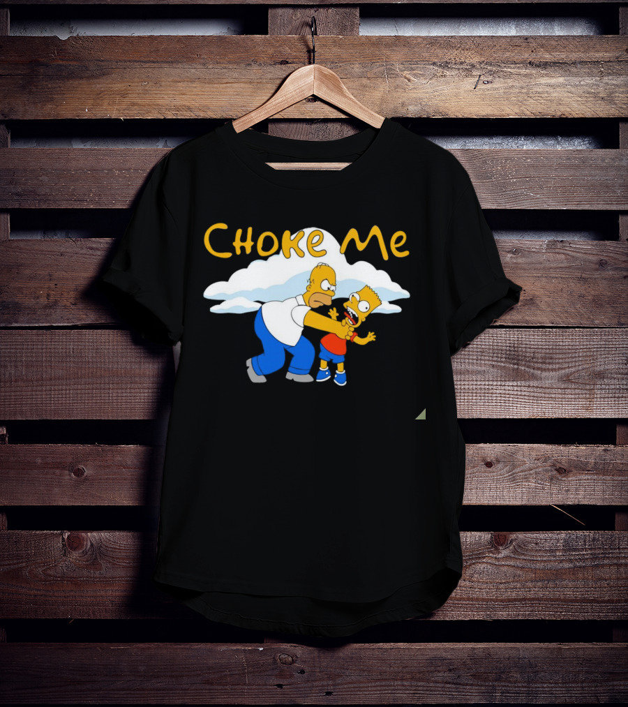 The Simpson Choke Me Bart Cloud Scene T-Shirt