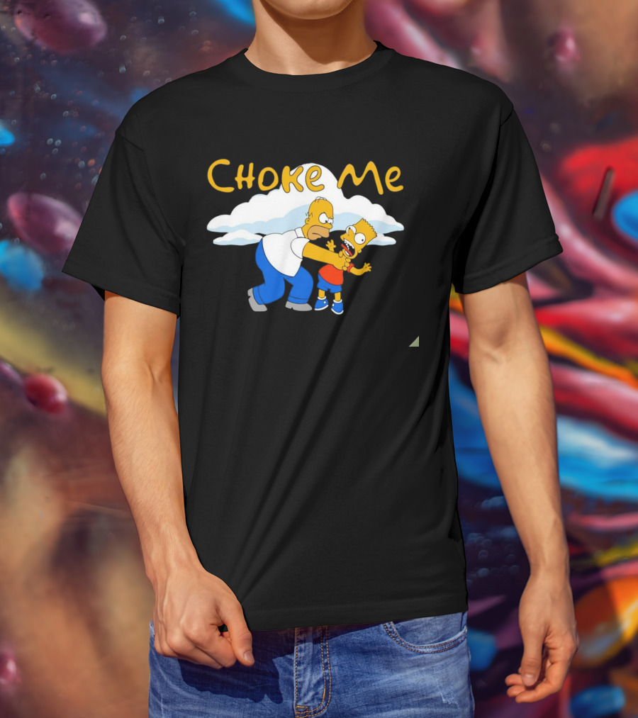 The Simpson Choke Me Bart Cloud Scene T-Shirt