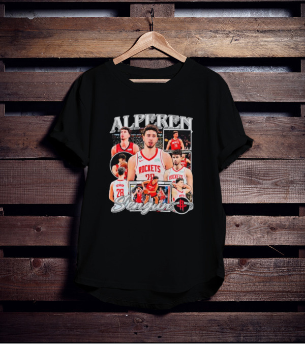 Alperen Sengun Houston Rockets Basketball Player Collage And Team T-Shirt