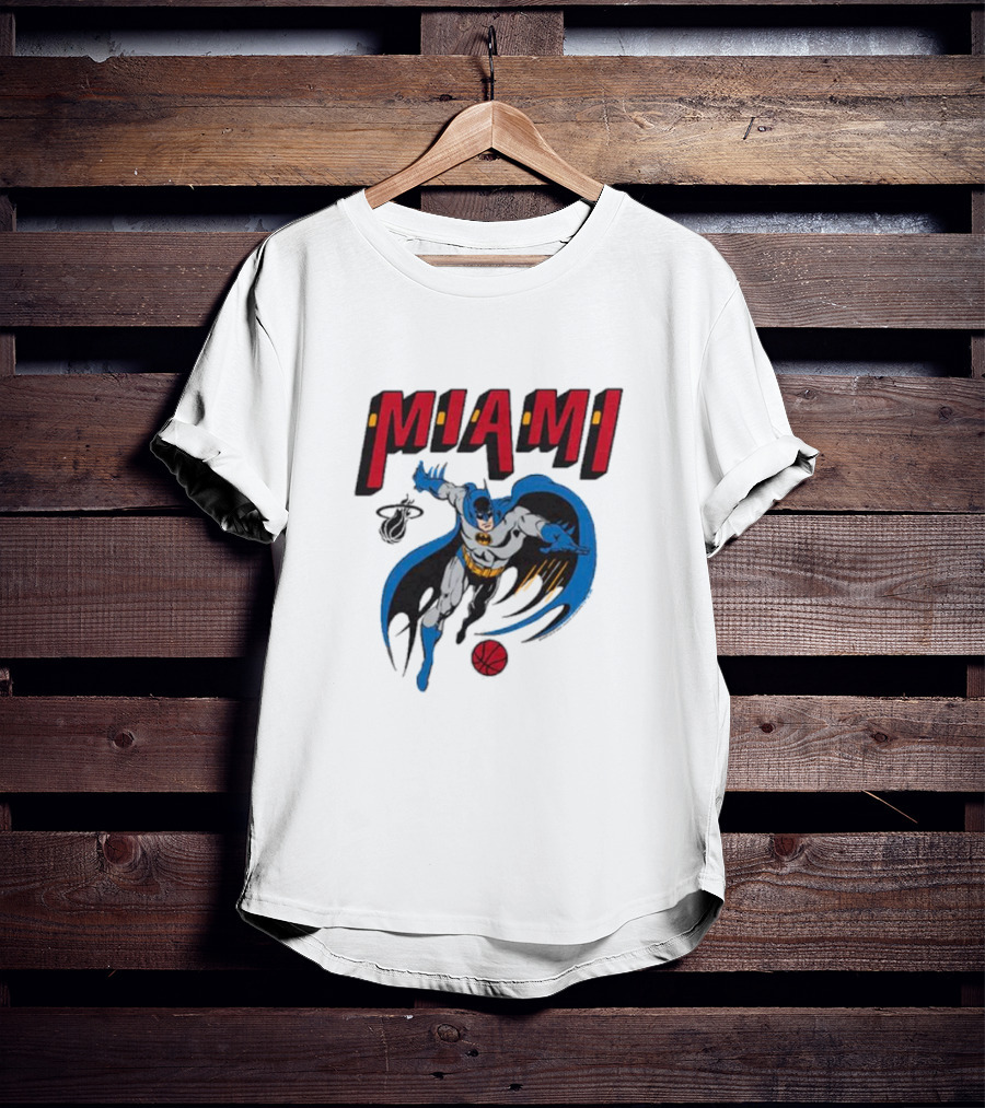 Batman Miami Heat Superhero Basketball Adventure T-Shirt