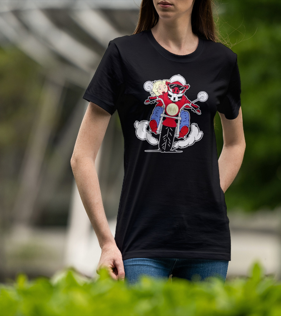 Arkansas Razorbacks Pig Riding Motorcycle With Passenger T-Shirt