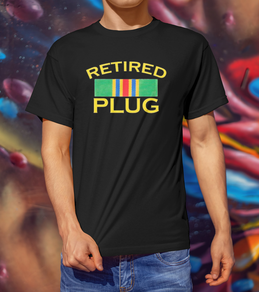 Retired Plug Military Service T-Shirt