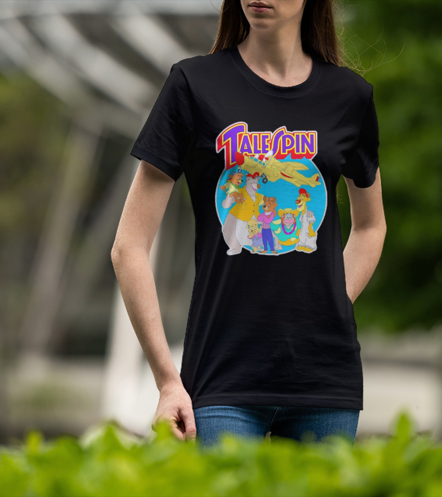 Talespin Disney Baloo Kit Rebecca Louie Airplane Adventure T-Shirt