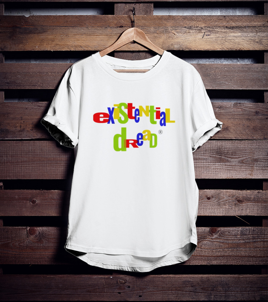 Existential Dread Colorful Block Letters T-Shirt